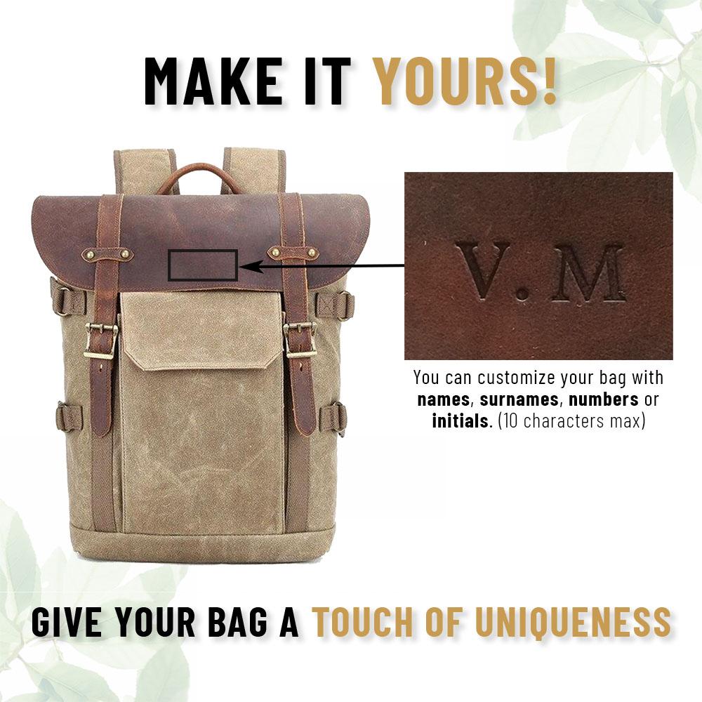 Canvas and Leather Camera Backpack | HALIBURTON