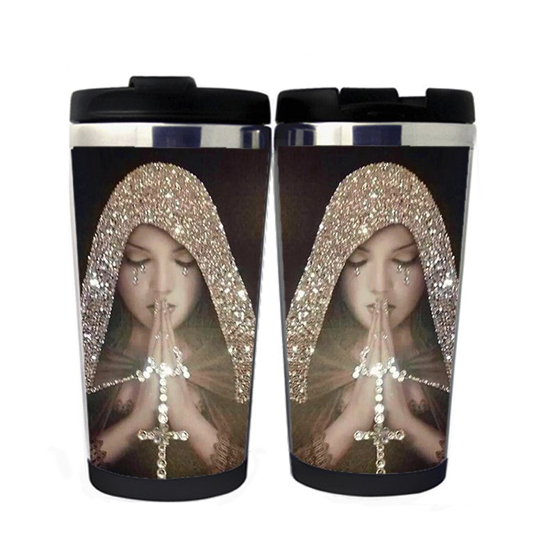 Praying Girl Mug Stainless Steel 400ml Coffee Tea Cup Beer Stein Couple Lover Birthday Gifts Christmas Gifts