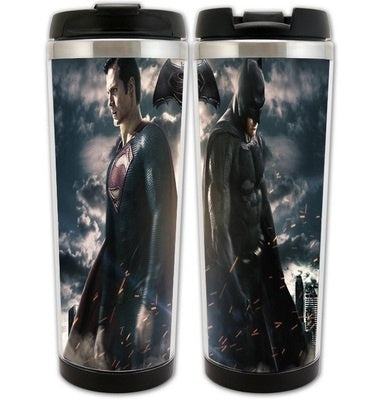 Superman Batman Mug Stainless Steel Batman Coffee Cup Travel Mug Tea Cup Gifts