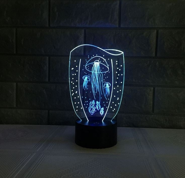 Jellyfish Illusion Led Table Lamp Night Light LED Desk Light Lamp Jellyfish Gifts Christmas Gifts
