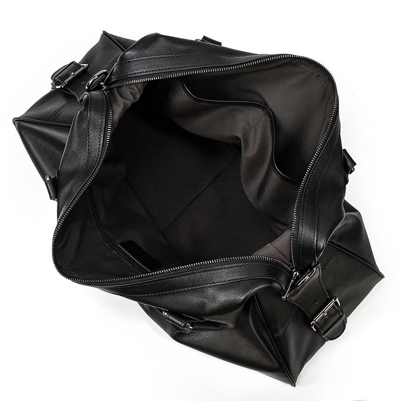 Black Leather Holdall | MONTERREY