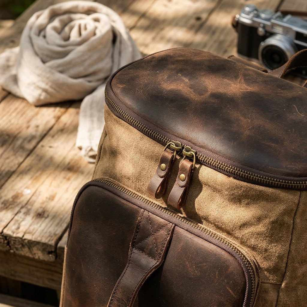 Vintage Canvas Rucksack | AMSTERDAM