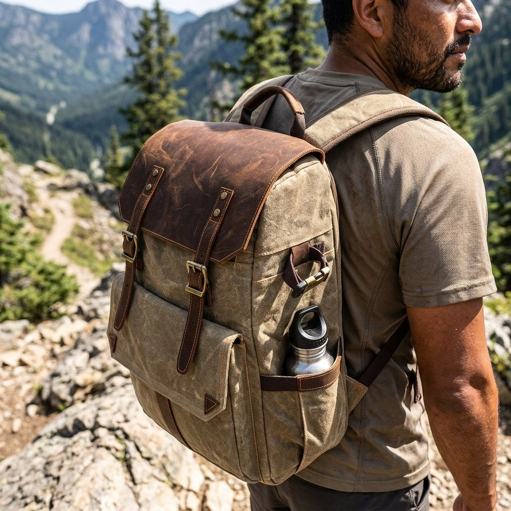 Waxed Canvas Camera Backpack | ALGONQUIN