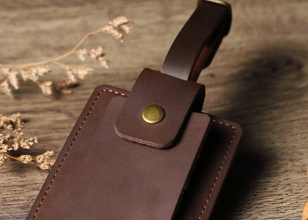 Customisable Leather Luggage Tag