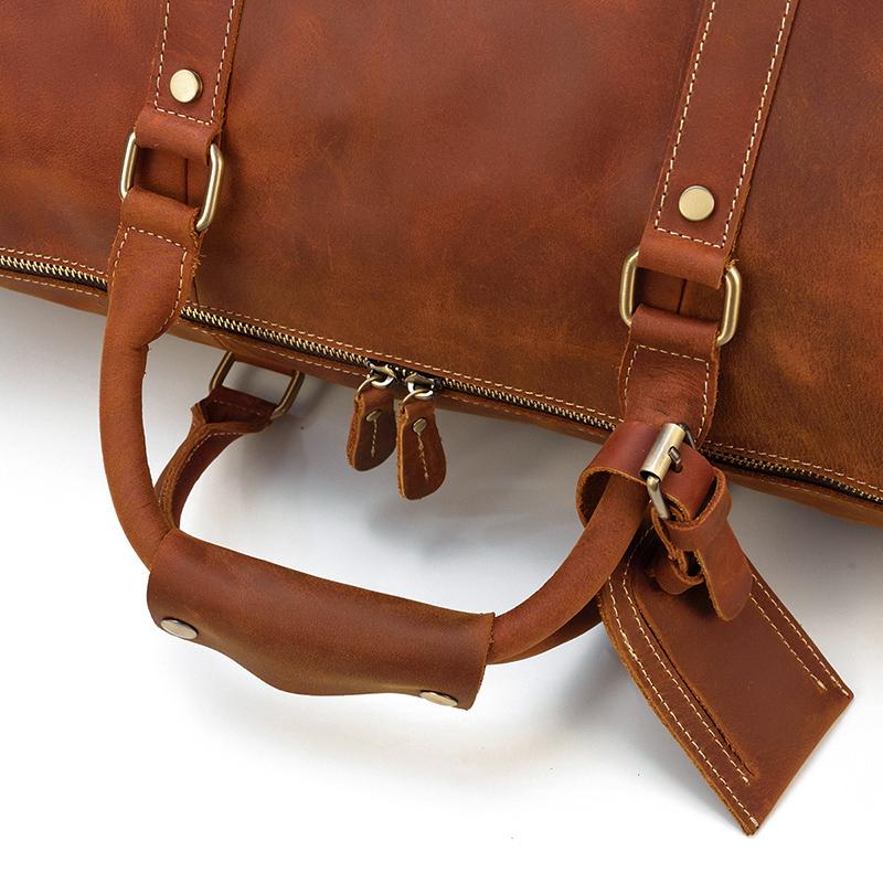 Brown Leather Duffle Bag | SALVADOR