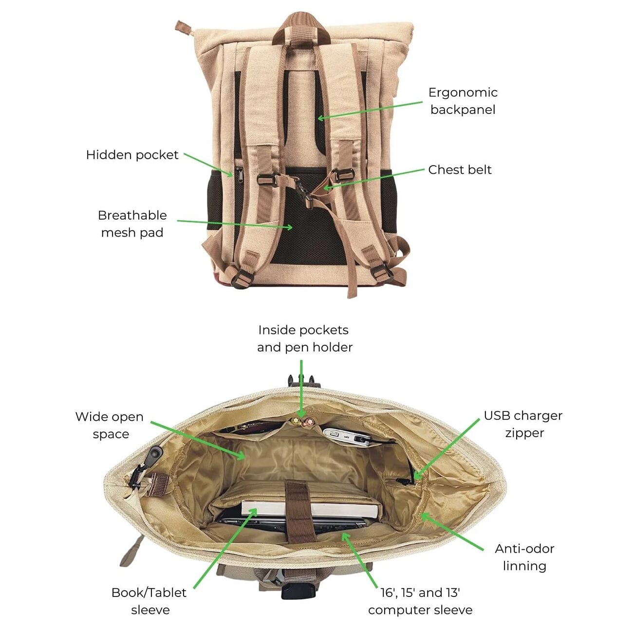 Hemp Everyday Backpack