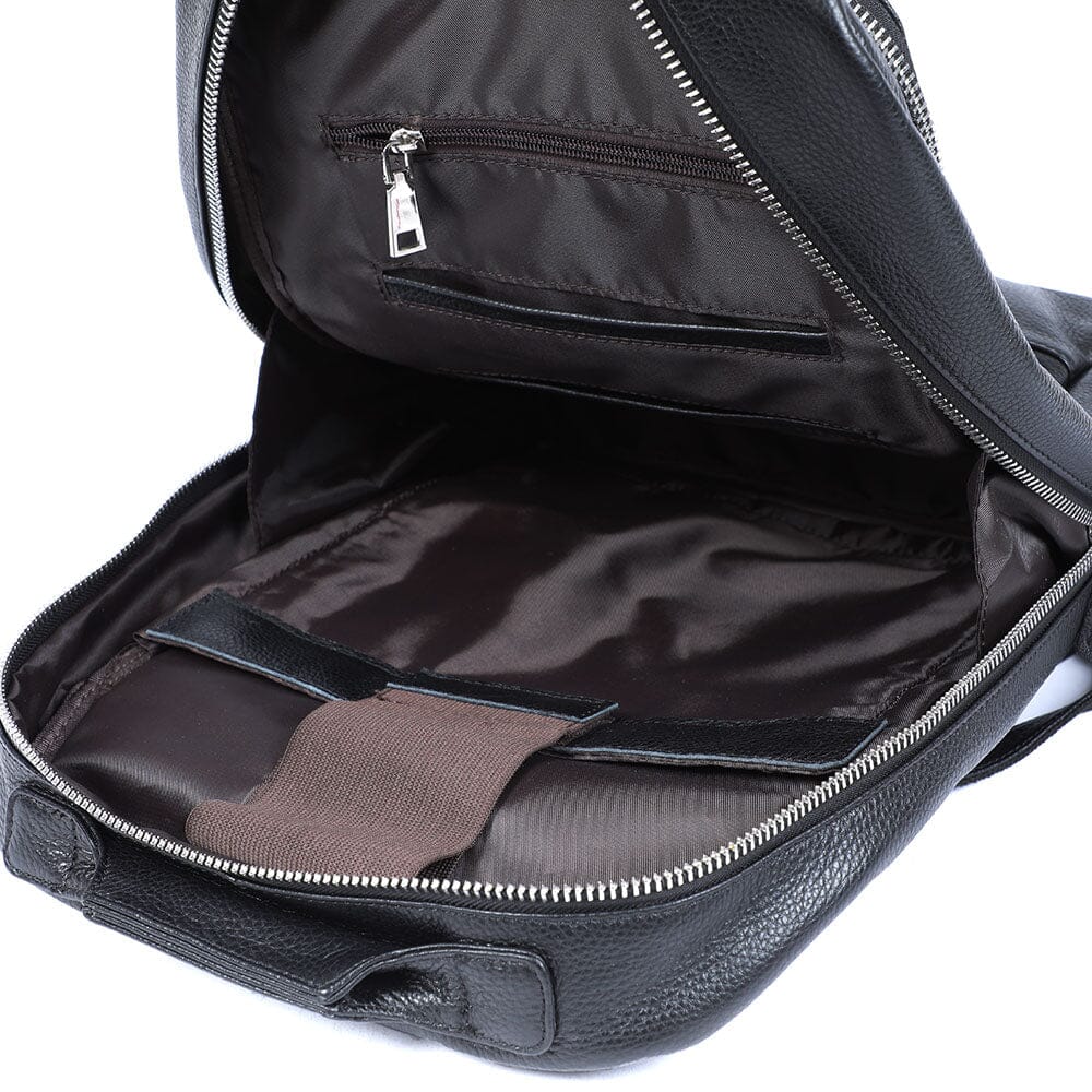 Black Leather Bookbag | DÔME
