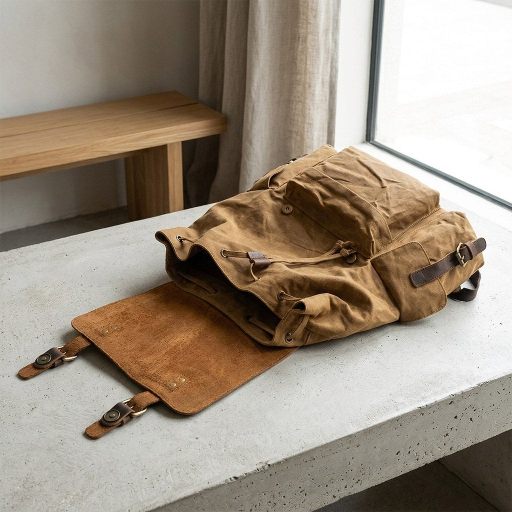 Waxed Canvas Backpack | LATVIA