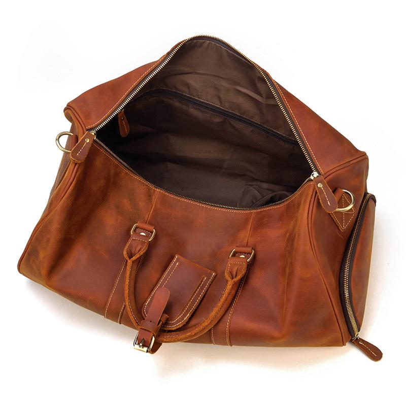 Brown Leather Duffle Bag | SALVADOR