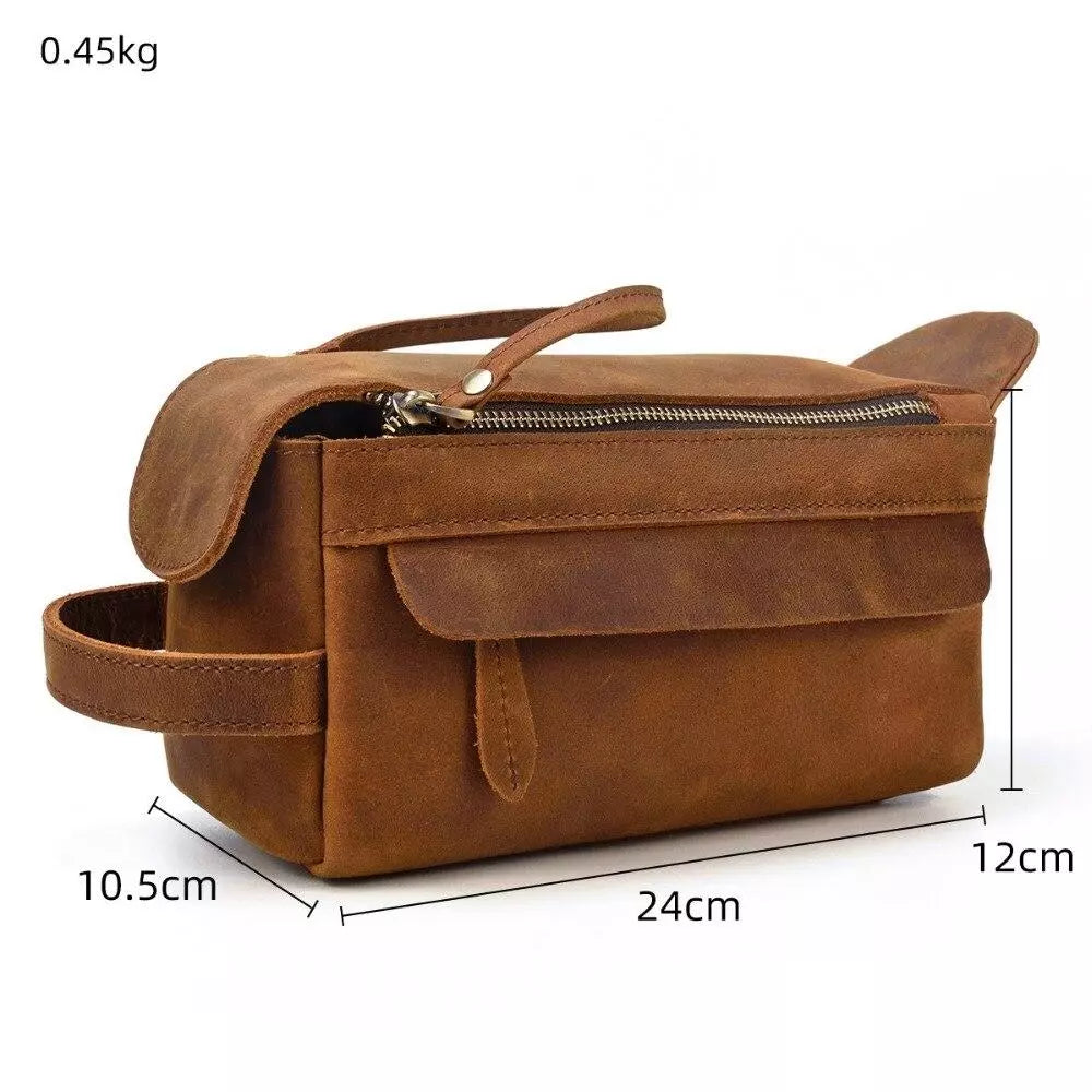 Leather Toilet Bag | KATMANDOU