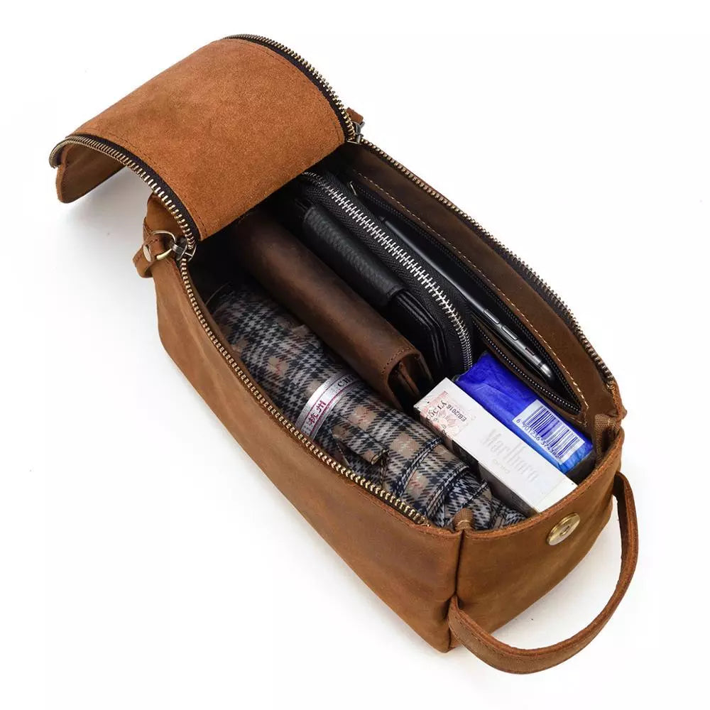 Leather Toilet Bag | KATMANDOU