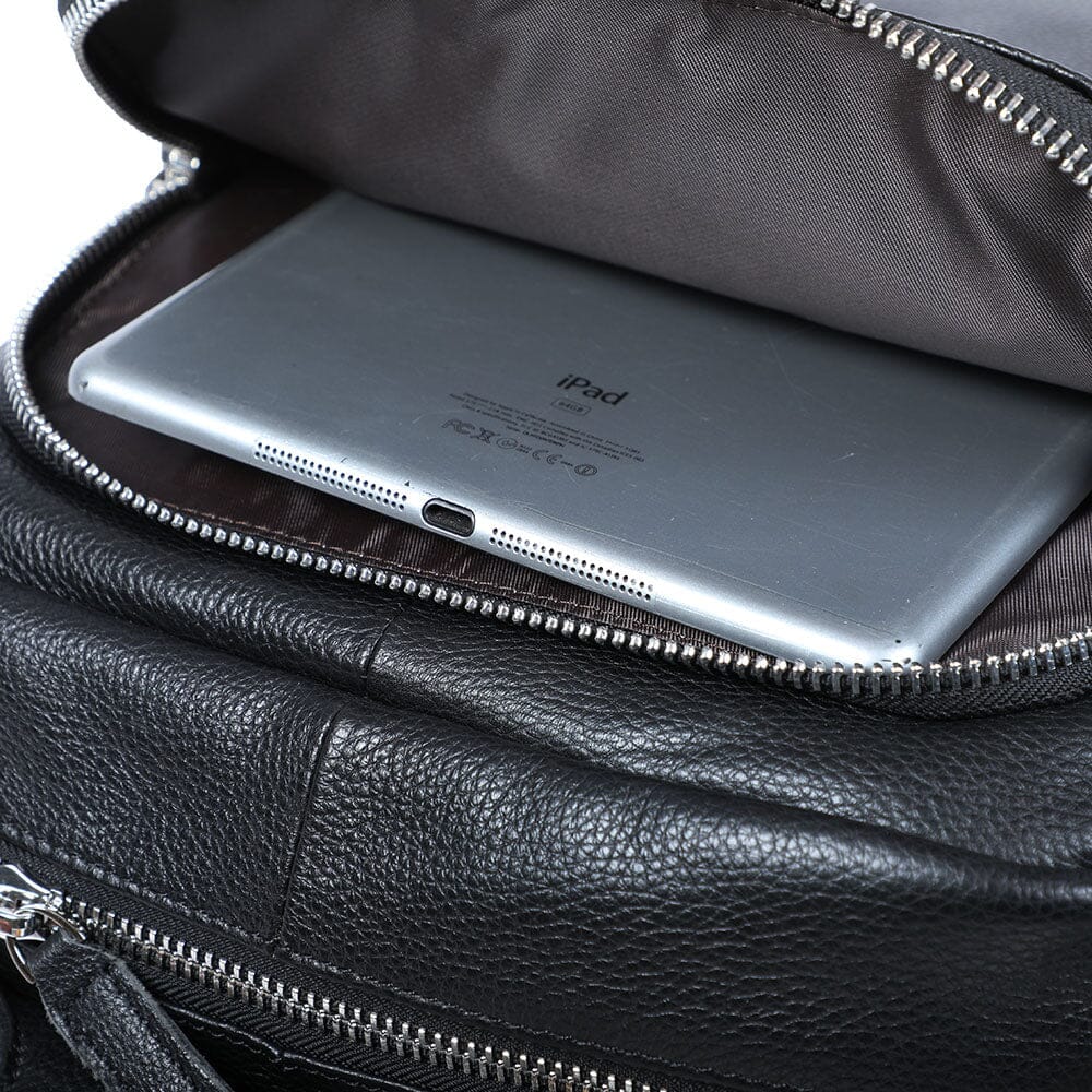 Black Leather Bookbag | DÔME