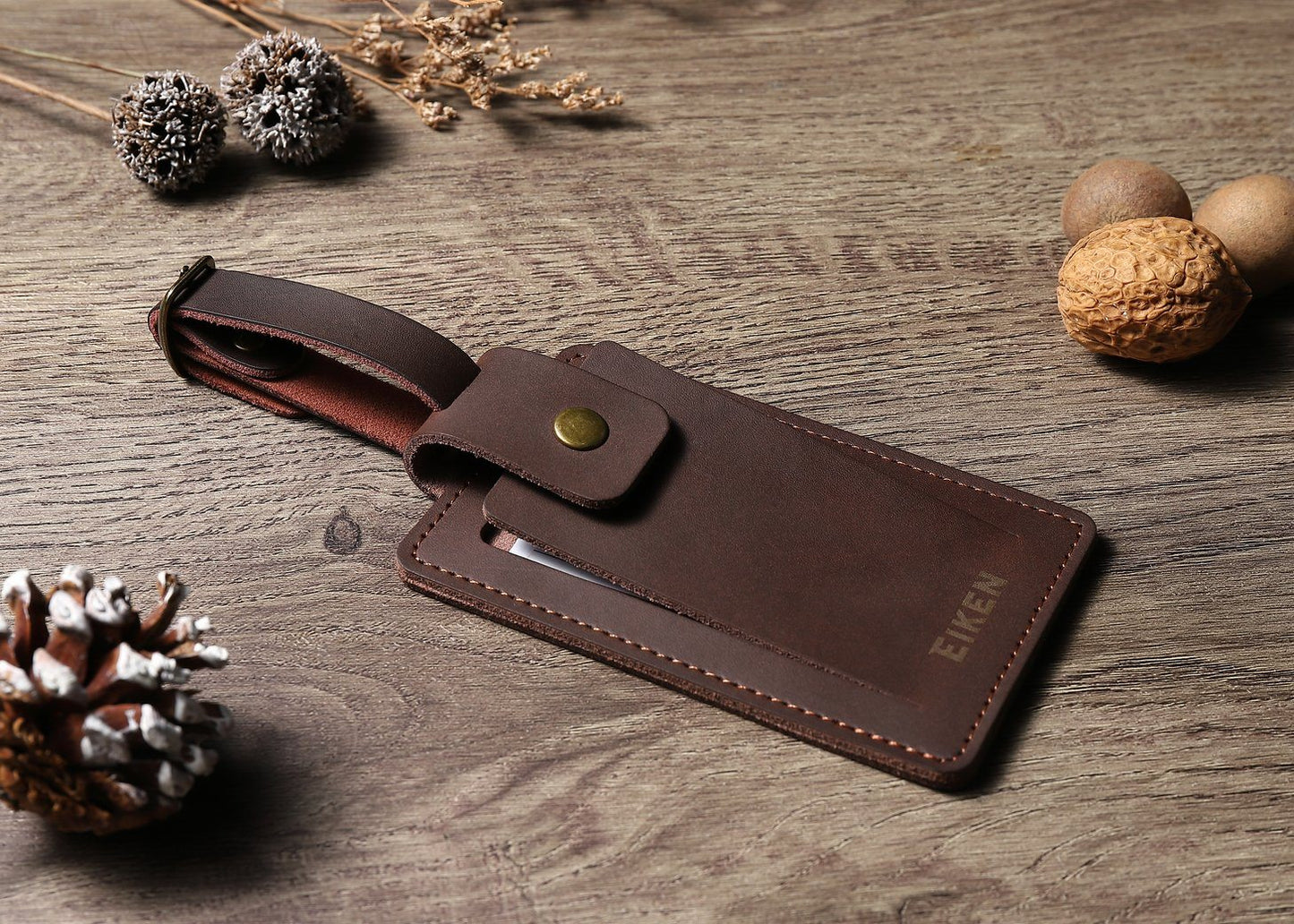 Customisable Leather Luggage Tag