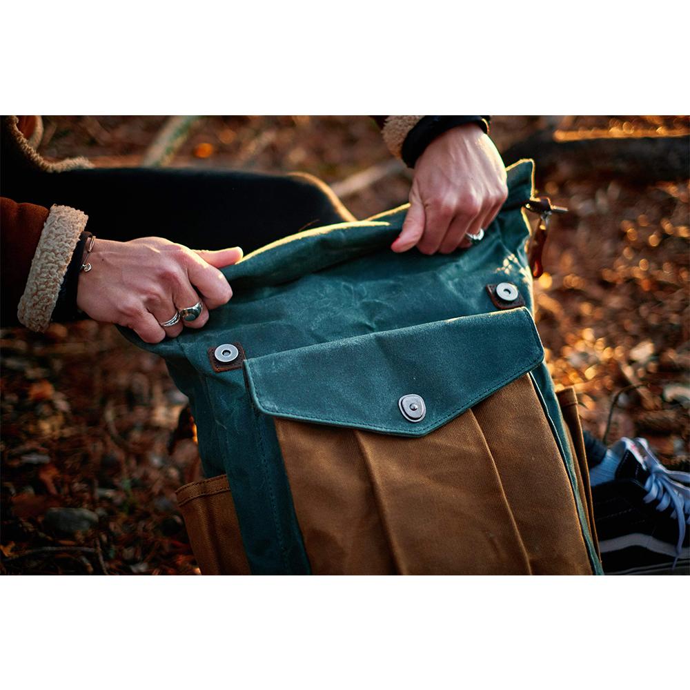 Waxed Canvas Roll Top Backpack | LUND