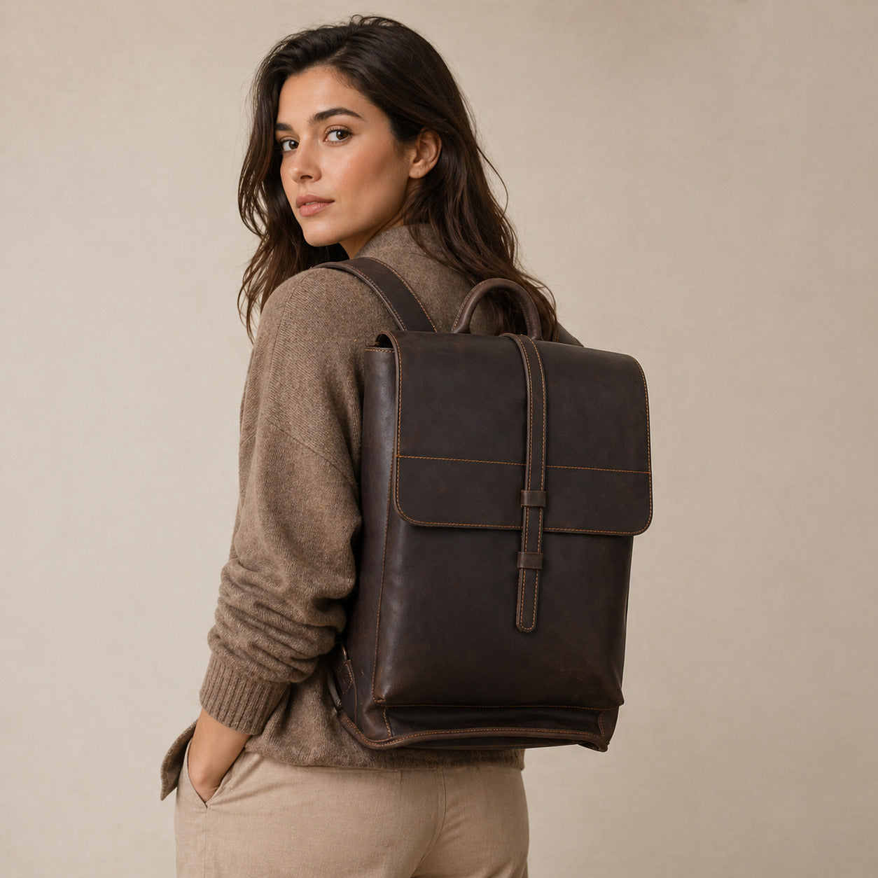 Leather Business Backpack | LYVE