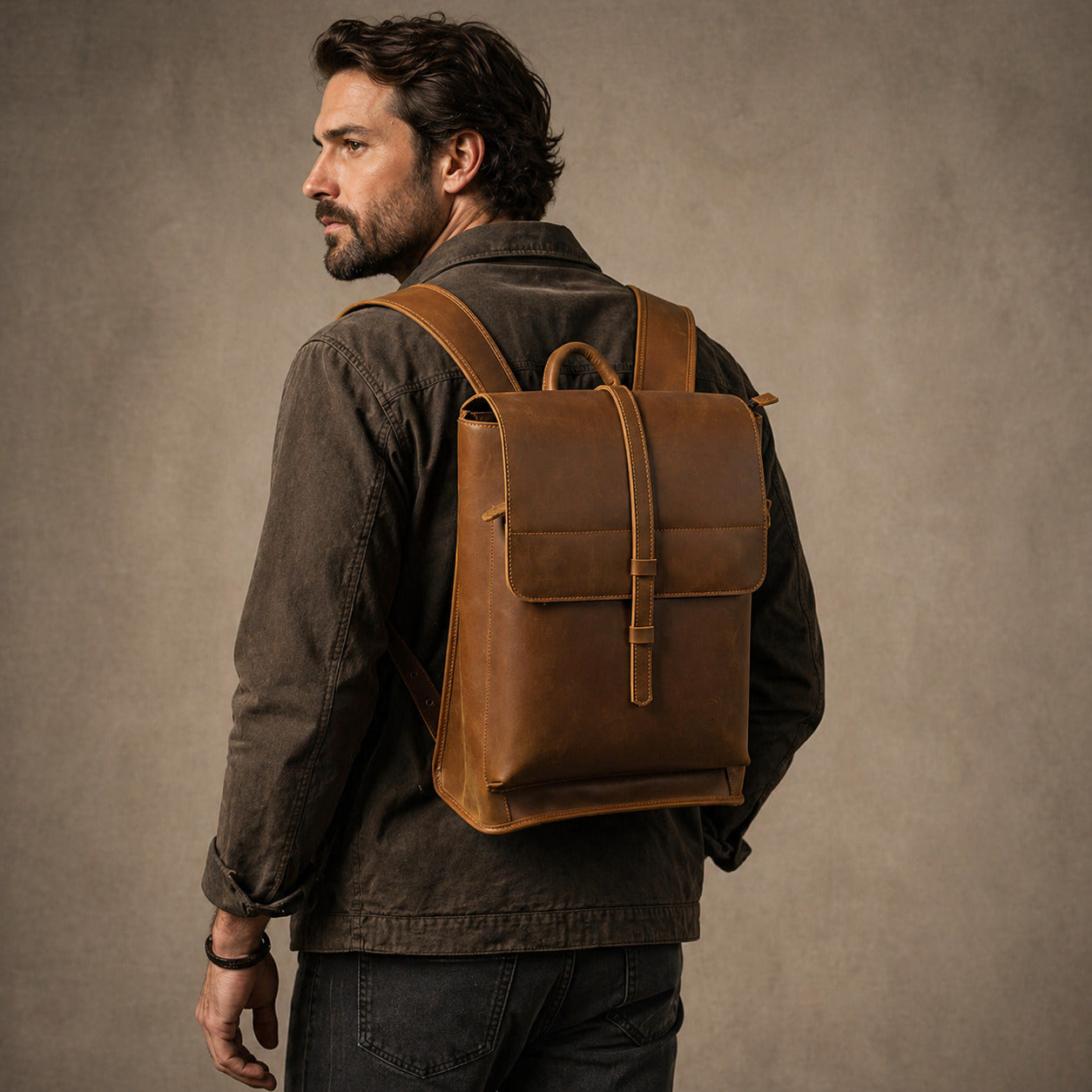 Leather Business Backpack | LYVE