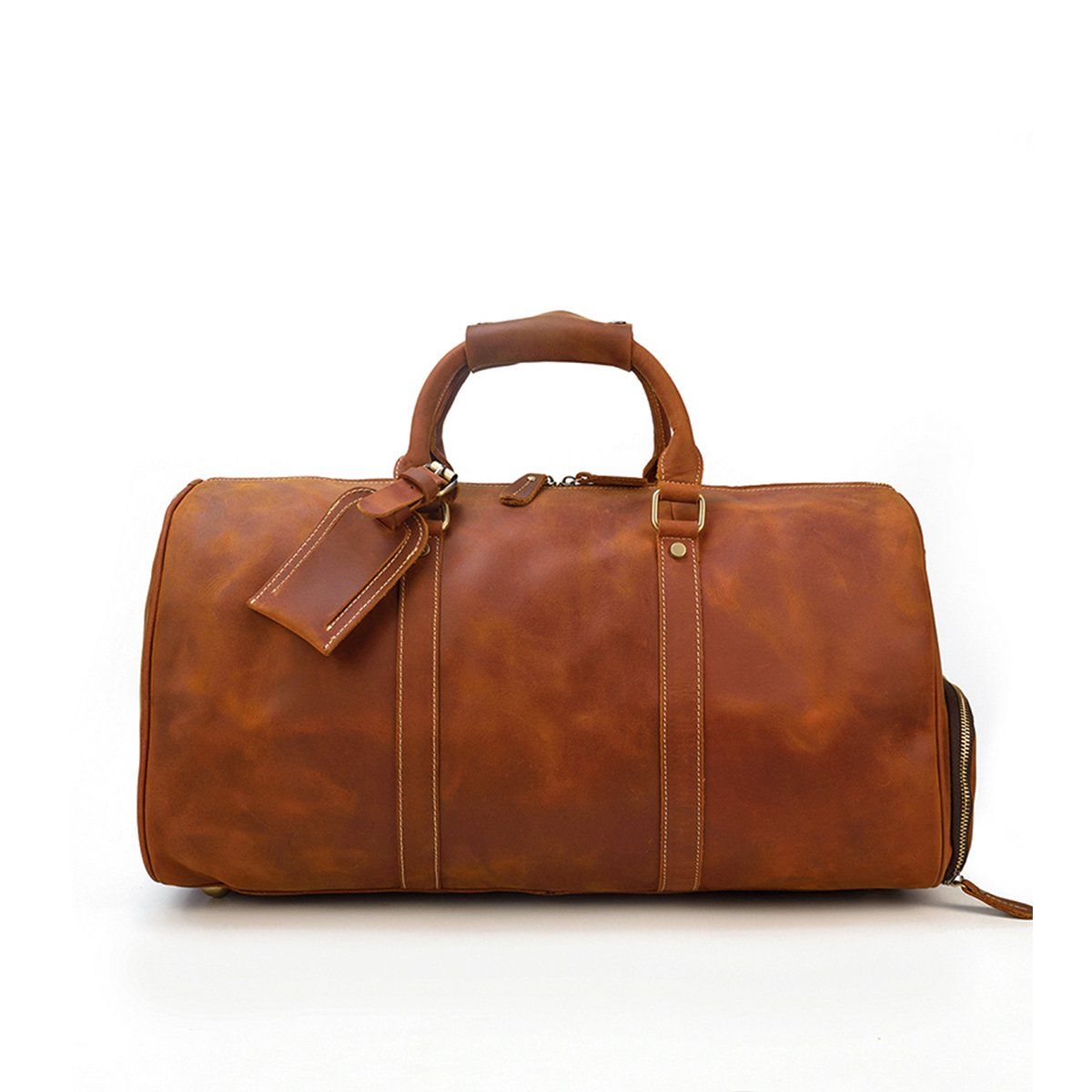 Brown Leather Duffle Bag | SALVADOR