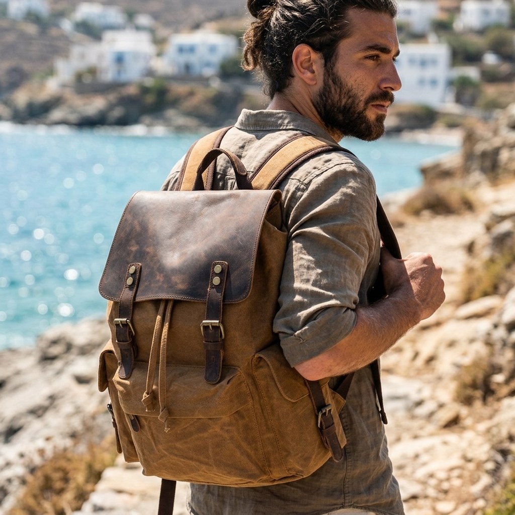 Waxed Canvas Backpack | LATVIA