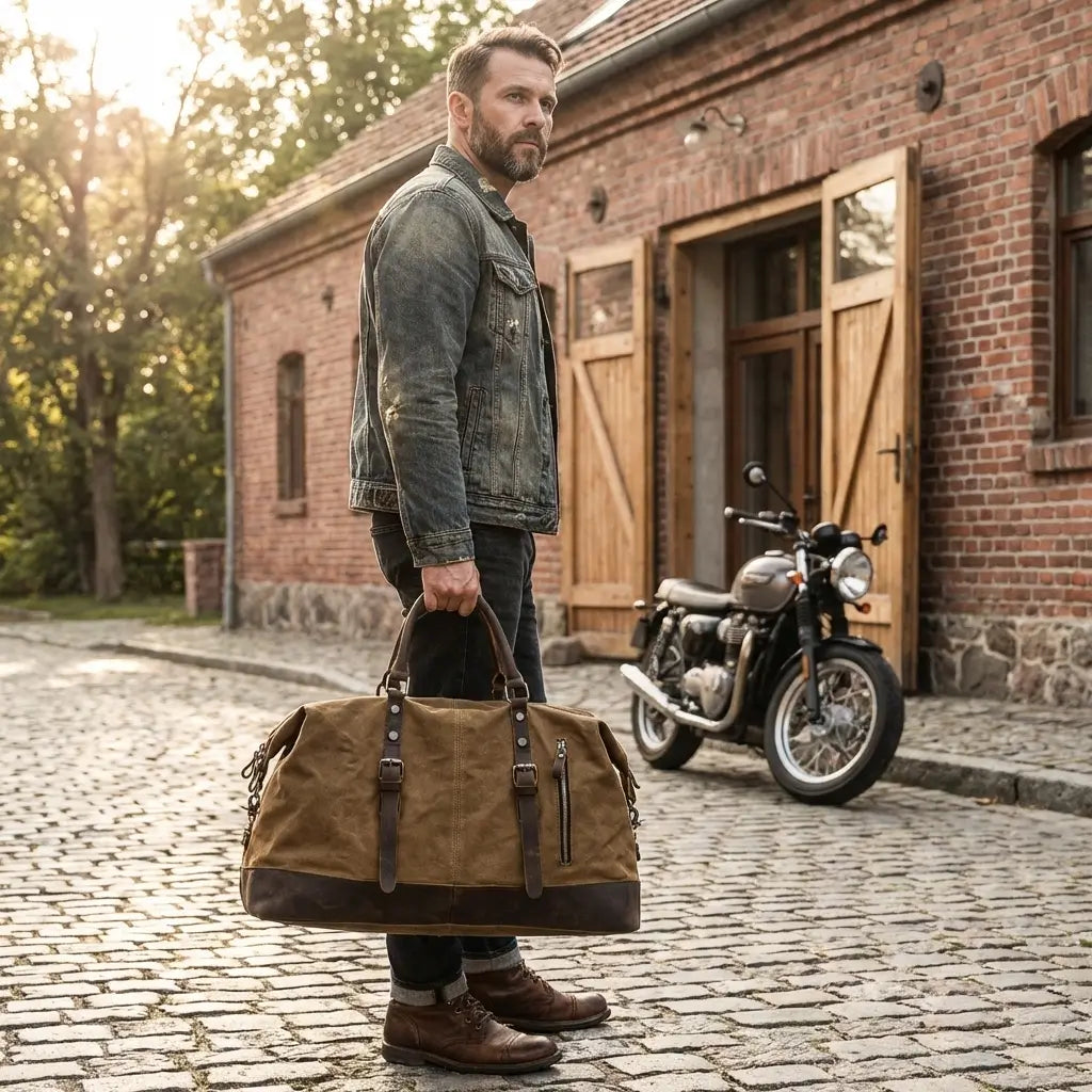 Heavy Duty Canvas Duffle Bag | QAANAQ