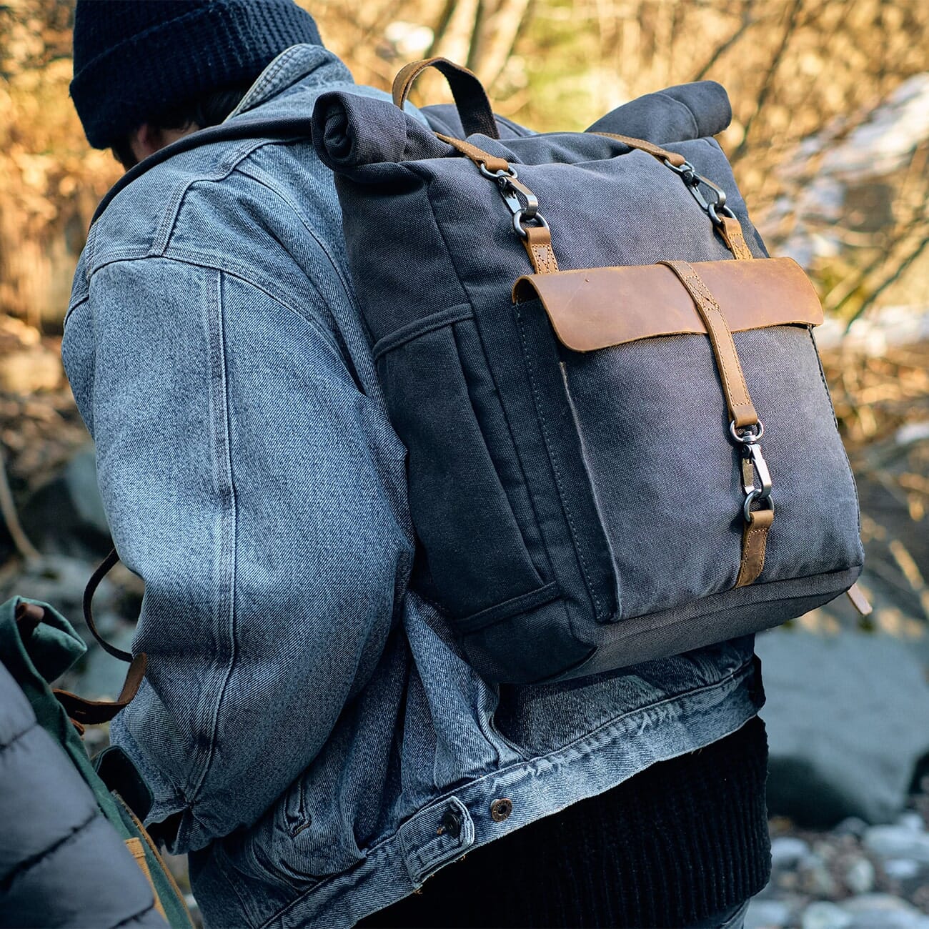 Retro Canvas Rucksack | REYKJAVIK