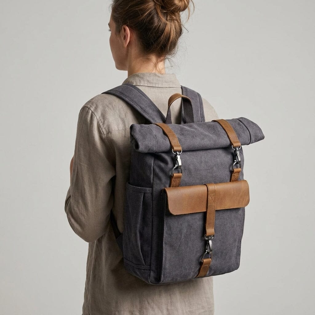 Retro Canvas Rucksack | REYKJAVIK