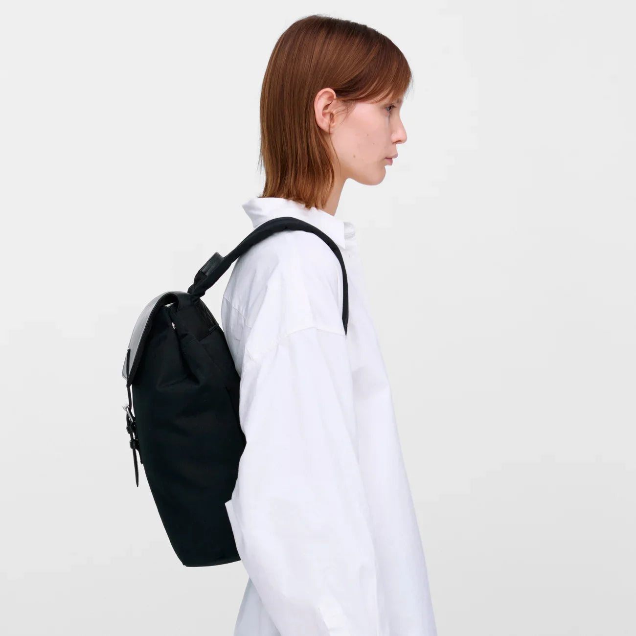 Leather Lid Backpack 14"