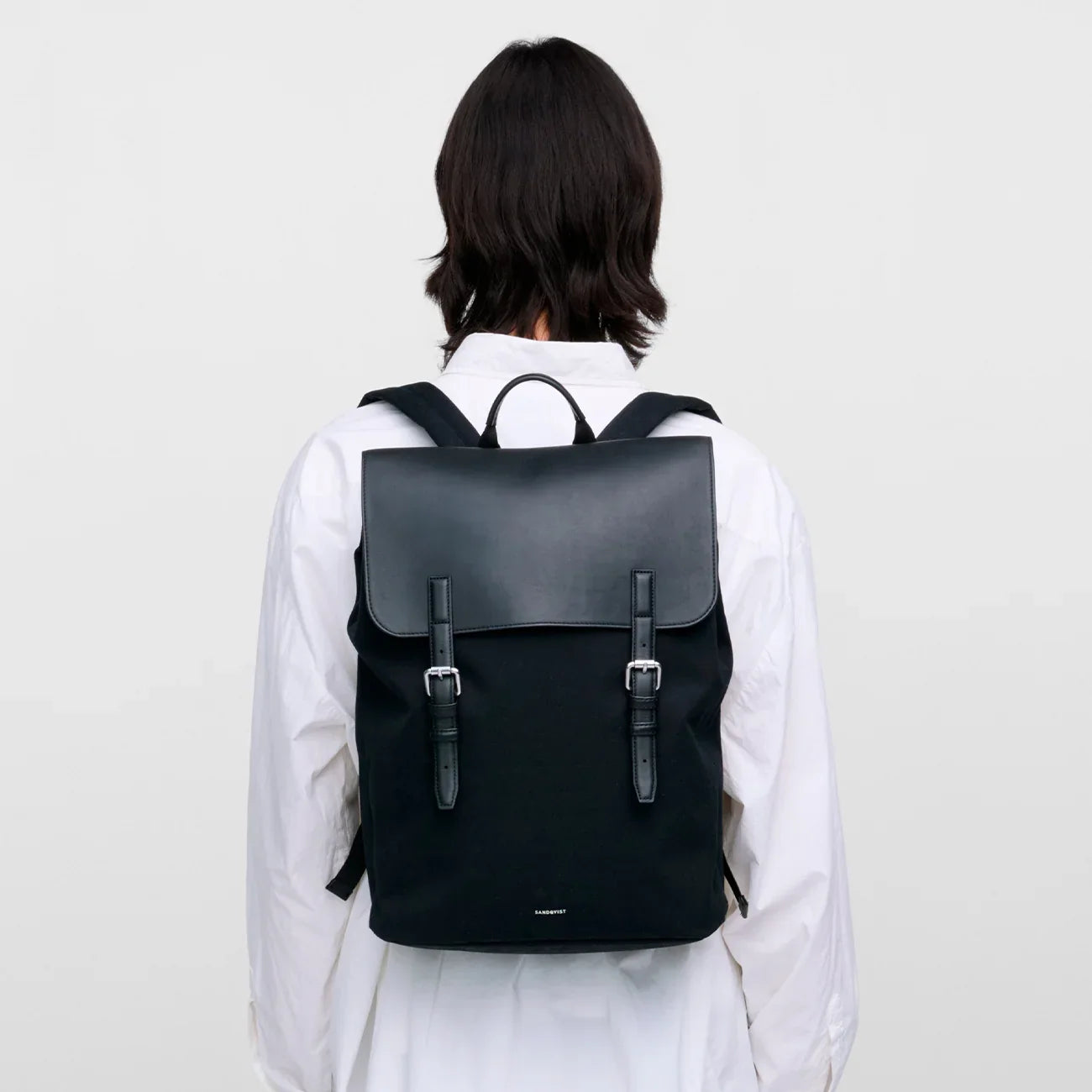 Leather Lid Backpack 16"