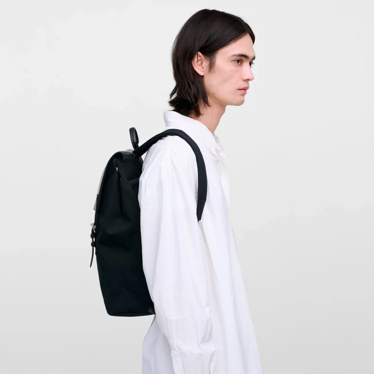 Leather Lid Backpack 16"