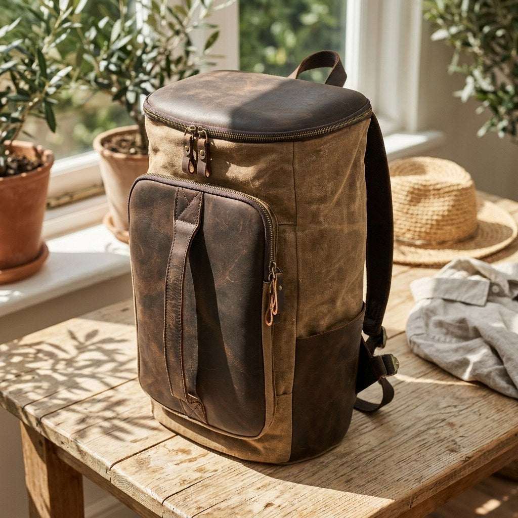 Vintage Canvas Rucksack | AMSTERDAM
