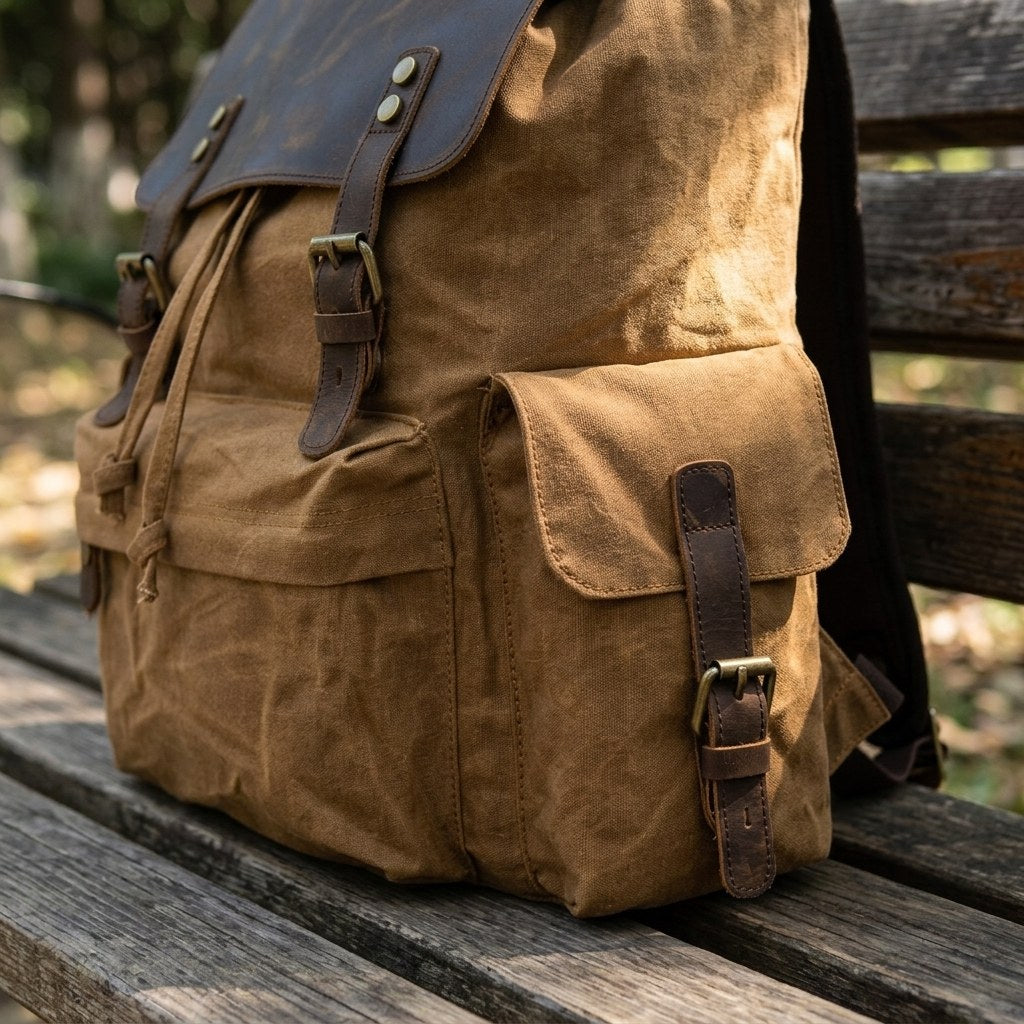 Waxed Canvas Backpack | LATVIA