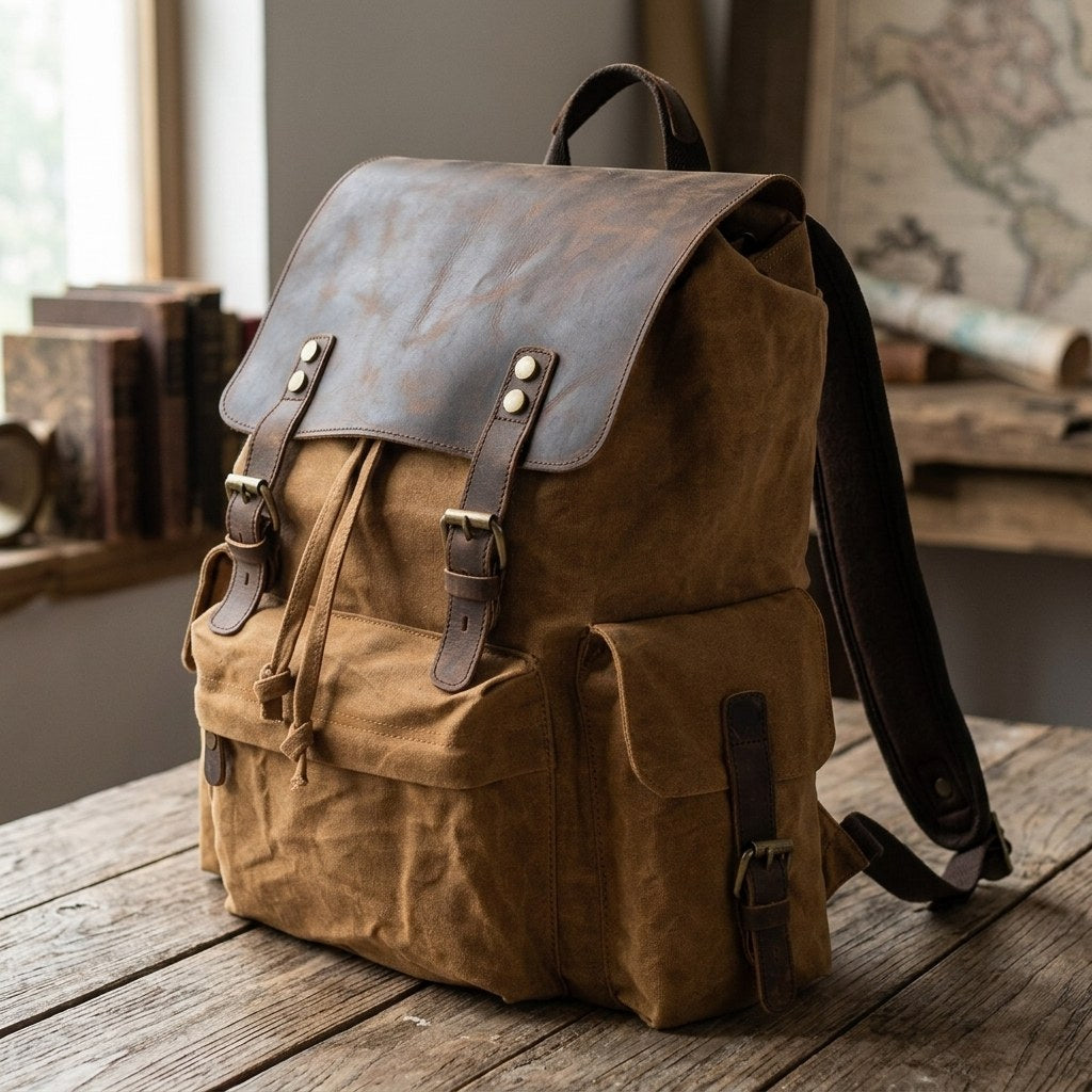 Waxed Canvas Backpack | LATVIA