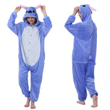 Stitch Jumpsuit  Funny Flannel Warm Soft Overall Pijama Stitch Onesie Cosplay