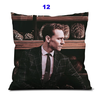 Tom Hiddleston Zipper Pillow Case Loki Sofa Car Pillow Cover Home Decorative