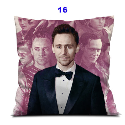 Tom Hiddleston Zipper Pillow Case Loki Sofa Car Pillow Cover Home Decorative