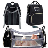 Waterproof Mummy Bag Diaper Bag Travel Backpack Foldable Crib Baby bed