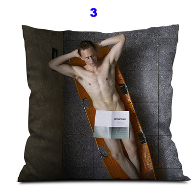 Tom Hiddleston Zipper Pillow Case Loki Sofa Car Pillow Cover Home Decorative