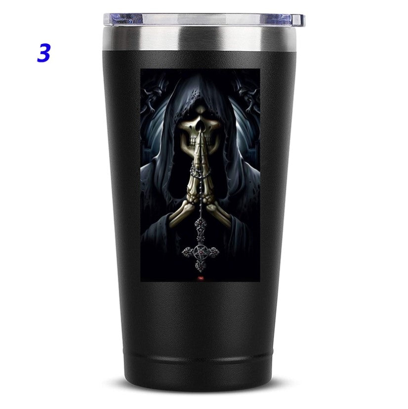 Grim Reaper Skull Coffee Mug