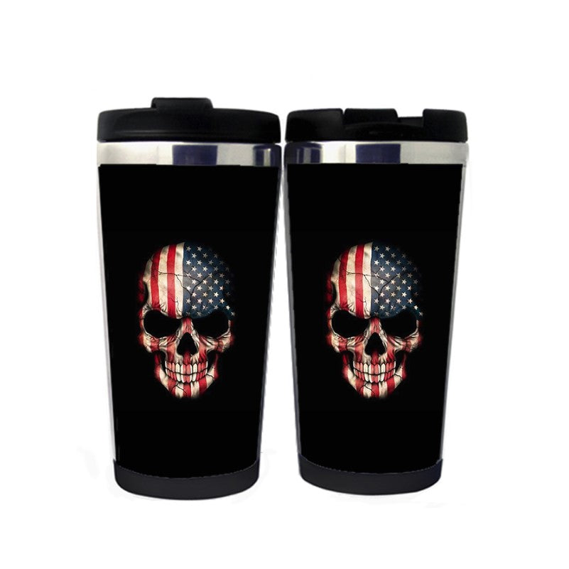 American Flag Skull Mug