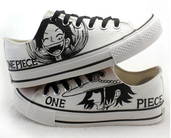 one piece anime  shoes  canvas shoes  Hand Painted Shoes canvas shoes sneakers