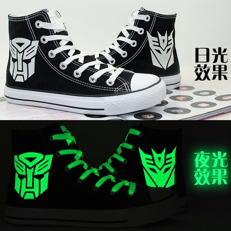 Transformers Hand Painted Shoes Sneaker Canvas Shoes