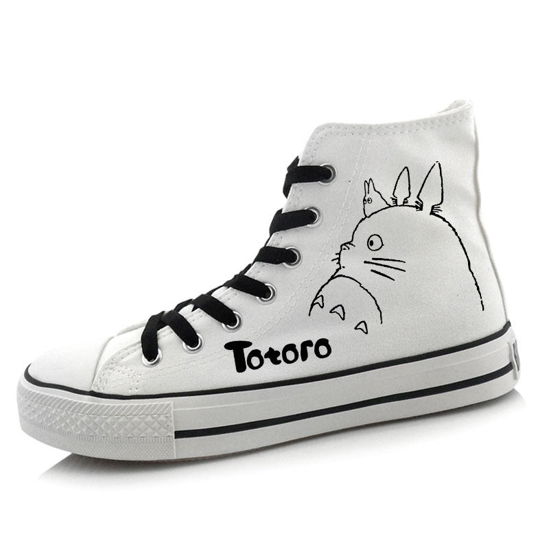 Totoro হাতে আঁকা জুতা ক্যানভাস জুতা sneakers ক্রীড়া জুতা উপহার