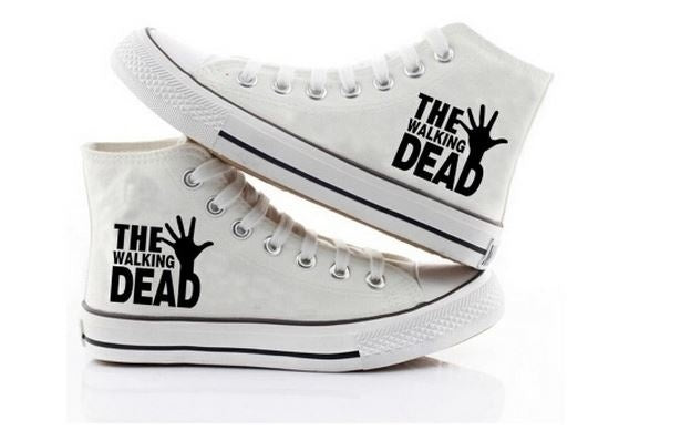 The Walking Dead Hand Painted Canvas Shoes,Outdoor Leisure Fashion Sneakers,Unisex Casual Shoes