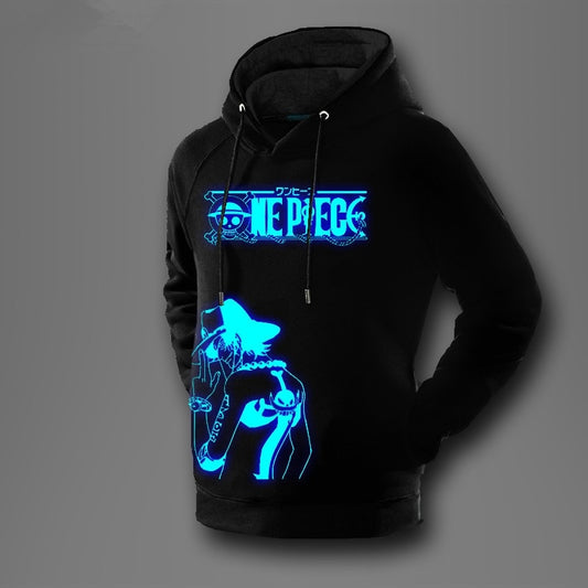 Luminous One piece Ace Unisex Mens And Womens Onesie Hooded Sweatshirts Lovers Sweater