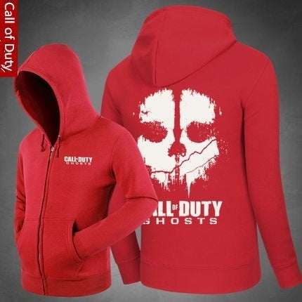 Call of Duty,Skull Soldier Vzor Svetr na zip s kapucí Cardigan,Sportovní kabát Stree Fashion,Cool Mikina Svetr