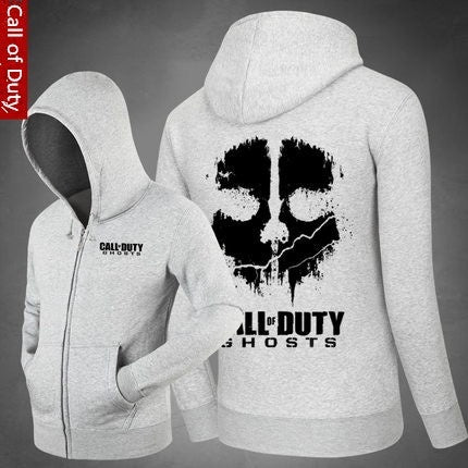 Call of Duty,Skull Soldier Vzor Svetr na zip s kapucí Cardigan,Sportovní kabát Stree Fashion,Cool Mikina Svetr