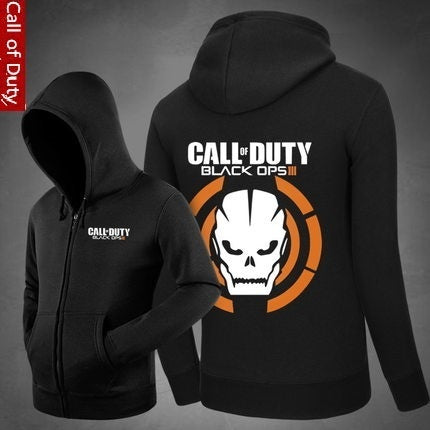 Call of Duty,Skull Soldier Vzor Svetr na zip s kapucí Cardigan,Sportovní kabát Stree Fashion,Cool Mikina Svetr