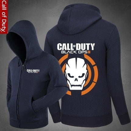 Call of Duty,Skull Soldier Vzor Svetr na zip s kapucí Cardigan,Sportovní kabát Stree Fashion,Cool Mikina Svetr