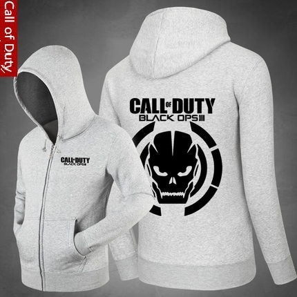 Call of Duty,Skull Soldier Vzor Svetr na zip s kapucí Cardigan,Sportovní kabát Stree Fashion,Cool Mikina Svetr