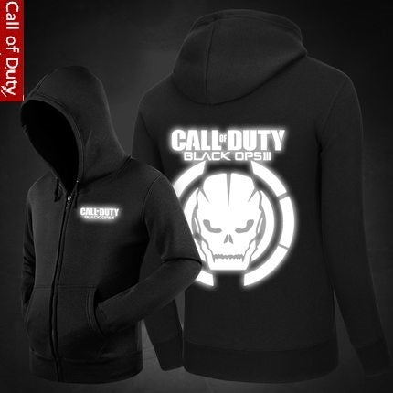 Luminous Call of Duty Unisex  Zipper Hooded Cardigan Sweater,Stree Fashion Sports Coat,Cool Hoodie Sweater Coat