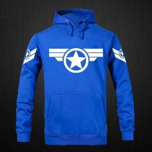 Captain America unisex  Zipper Pullovers Cardigan Sweater,Stree Fashion Sports Coat,Cool Hoodie Sweater Coat